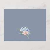 Cartes de conseil pour mariage Dusty Blue Florals (Dos)