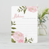 Cartes de conseil pour Mariage floral romantique (Debout devant)