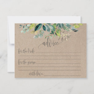 Cartes de conseil pour mariage Kraft Foliage