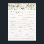 Cartes de conseil pour Mariage or et blanc<br><div class="desc">Nos fausses feuilles d'or et les cartes de conseils aux fleurs blanches sont une activité amusante pour une réception de mariage ou une douche nuptiale. Vous pouvez modifier le libellé du titre si vous le souhaitez en utilisant l'outil "Personnalisez ce modèle" de Zazzle. N'oubliez pas de consulter notre vaste sélection...</div>