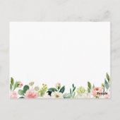 Cartes de conseil pour Mariages à fleurs rose et b (Dos)