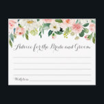 Cartes de conseil pour Mariages à fleurs rose et b<br><div class="desc">Nos cartes "Conseils pour la mariée et la chambre" de fleurs rose et blanche sont une activité douce pour avoir une réception de mariage ou une douche nuptiale. Le libellé est entièrement personnalisable. Utilisez l'outil "Personnalisez ce modèle" de Zazzle pour modifier le libellé si vous le souhaitez. N'oubliez pas de...</div>