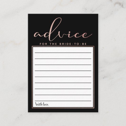 Cartes de conseil pour script Gold Foil Rose moder (Devant)