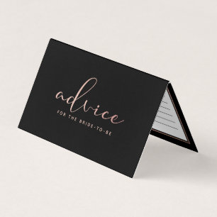 Cartes de conseil pour script Gold Foil Rose moder