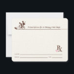 Cartes de conseil Rx Doctor Prescription Livre d'o<br><div class="desc">"Prescription pour un mariage heureux" Remplacez votre livre d'or par ces cartes de réception de mariage RX</div>