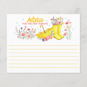 Cartes de conseil sur le Baby shower floral de pri