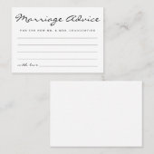 Cartes de conseil sur le mariage personnalisées Si (Devant / Derrière)