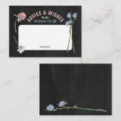 Cartes de conseil Wild Floral Chalkboard (Devant / Derrière)