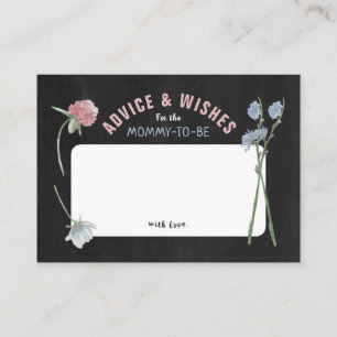 Cartes de conseil Wild Floral Chalkboard