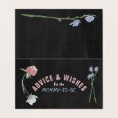 Cartes de conseil Wild Floral Chalkboard (Extérieur déplié)