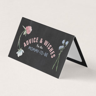 Cartes de conseil Wild Floral Chalkboard