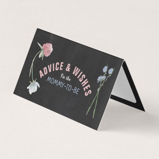 Cartes de conseil Wild Floral Chalkboard (Devant)