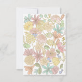 Cartes de conseils baby shower de fleurs de printe (Dos)