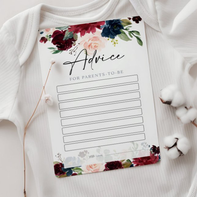 Cartes de conseils baby showers pour les parents à (Créateur téléchargé)