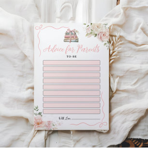 Cartes de conseils baby showers pour les parents à