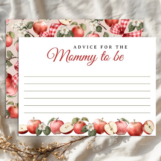 Cartes de conseils de Baby shower Rustique Apple p