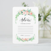 Cartes de conseils de bouquet délicates (Debout devant)