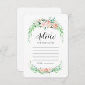 Cartes de conseils de bouquet délicates (Devant / Derrière)