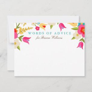 Cartes de conseils de grade Floral Pays