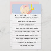 Cartes de conseils de jeu baby shower (Devant / Derrière)