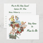 Cartes de conseils de maman, enfants vintage avec  (Devant / Derrière)