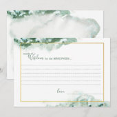 Cartes de conseils de mariage à cadre doré et marb (Devant / Derrière)