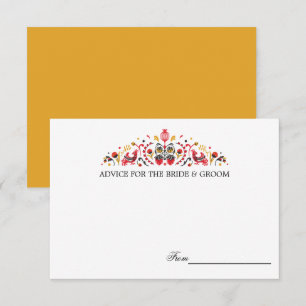 Cartes de conseils de mariage d'art populaire russ