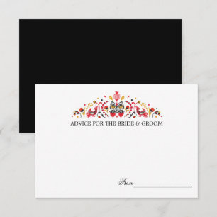 Cartes de conseils de mariage d'art populaire russ