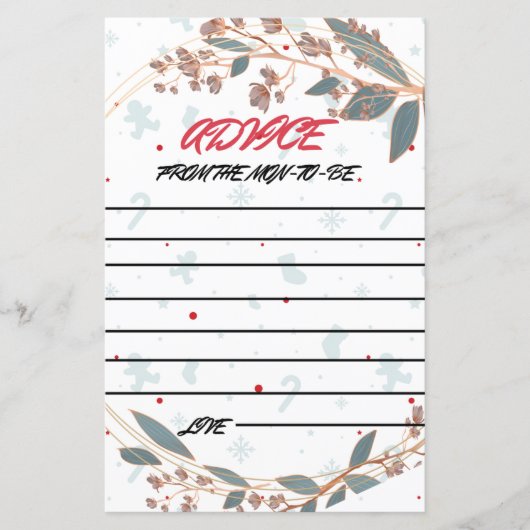 CARTES DE CONSEILS DE MOM-TO-BE (Devant)