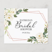 Cartes de conseils de shower de mariage Fleurs bla (Dos)