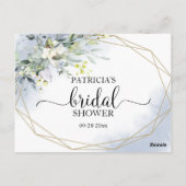 Cartes de conseils de shower de mariage géométriqu (Dos)