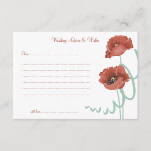 Cartes de conseils et vœux de mariage aux pivoines