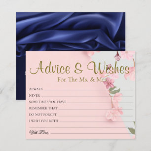 Cartes de conseils et vœux de mariage minimalistes