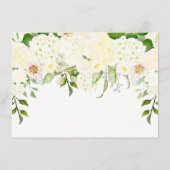 Cartes de conseils florales blanches, prières, voe (Dos)