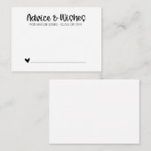 Cartes de conseils minimalistes pour diplômés (Devant / Derrière)