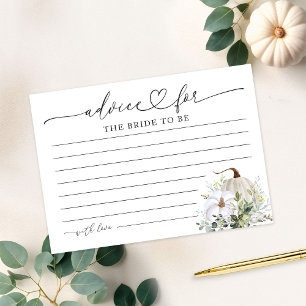 Cartes de conseils pour Baby Shower automnal avec