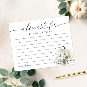 Cartes de conseils pour Baby Shower automnal avec