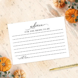 Cartes de conseils pour Baby Shower Automnal sur l