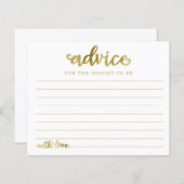 Cartes de conseils pour Baby Shower de fille Hallo (Devant / Derrière)