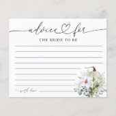 Cartes de conseils pour Baby Shower de mariage aut (Devant)