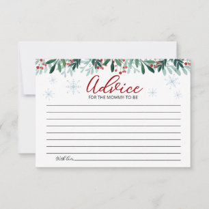 Cartes de conseils pour Baby Shower de Santa Baby