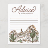 Cartes de conseils pour Baby Shower de Western Cow (Devant)