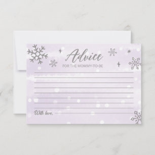 Cartes de conseils pour Baby Shower garçon Flocons