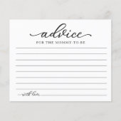 Cartes de conseils pour Baby Shower Greenery Pumpk (Devant)