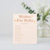 Cartes de conseils pour bébé souhaitées par Boho D (Debout devant)