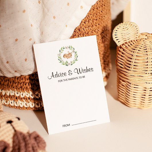 Cartes de conseils pour le Baby shower de cerfs co
