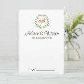 Cartes de conseils pour le Baby shower de cerfs co (Debout devant)