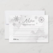 Cartes de conseils pour le Baby shower Little Snow (Devant)