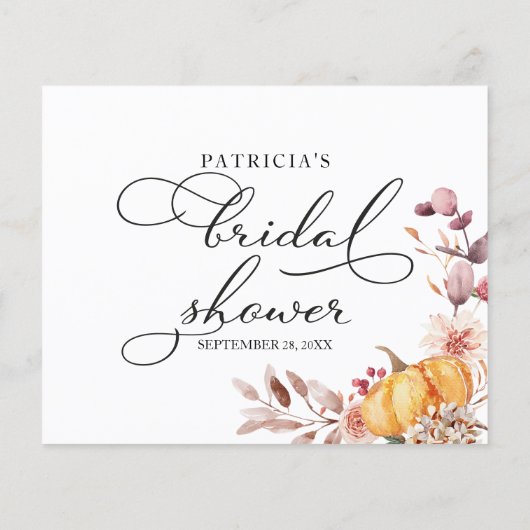 Cartes de conseils pour une baby shower automnal d (Dos)