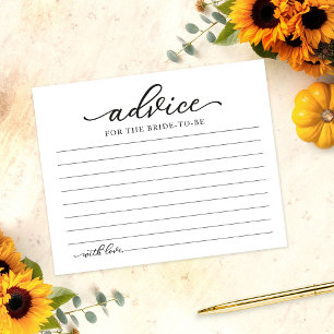 Cartes de conseils pour une baby shower automnale